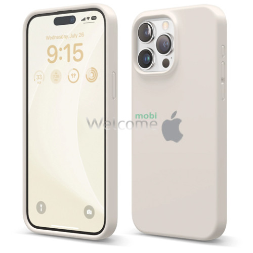 Silicone case for iPhone 15 Pro Max (10) stone (закрытый низ)