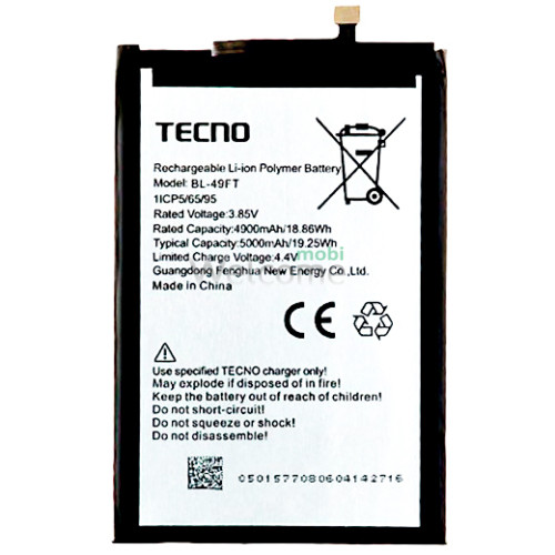 АКБ Tecno Spark 6 Go (KE5),POP 4 (BC2),Spark 5 Pro (KD7),Camon 15 (CD7) (BL-49FT) (оригинал 100%, тех. упаковка)
