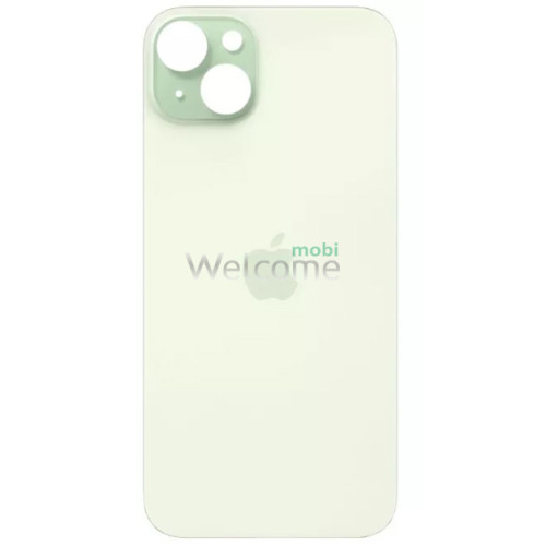 Задня кришка (скло) iPhone 15 green (big hole) (оригінал завод)