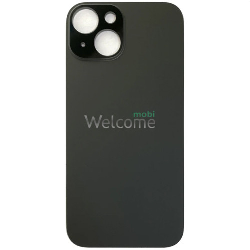 Задня кришка (скло) iPhone 15 Plus black (big hole) (оригінал завод)