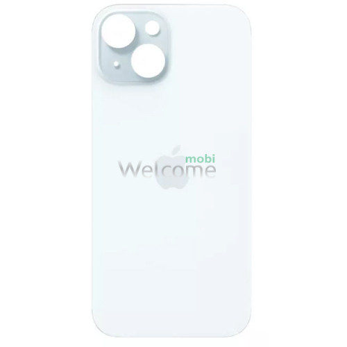 Задня кришка (скло) iPhone 15 blue (big hole) (оригінал завод)