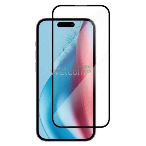 Скло iPhone 15 Pro Max (0.3 мм, 5D/10D, чорне) ТОП без упаковки