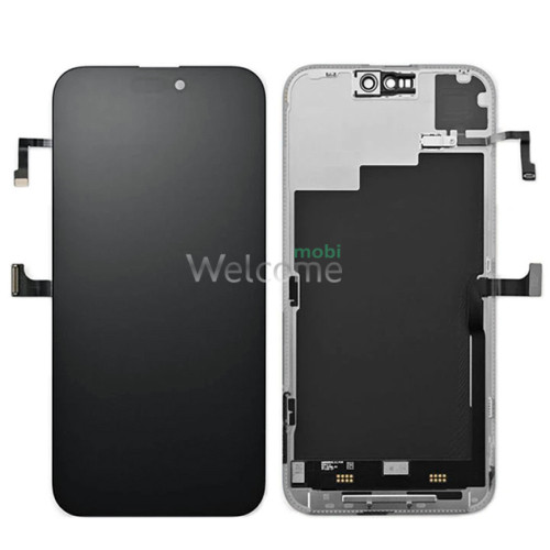 Дисплей iPhone 15 Pro Max в сборе с сенсором и рамкой black (снятый оригинал)