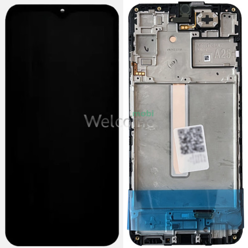 Дисплей Samsung SM-A256 Galaxy A25 5G (2023) в сборе с сенсором и рамкой black service orig