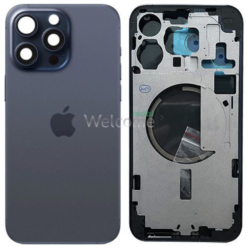 Корпус iPhone 15 Pro Max blue titanium (оригинал) А+