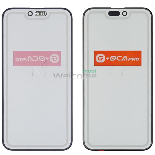 Стекло корпуса G + OCA Pro iPhone 15 Pro с OCA-пленкой black
