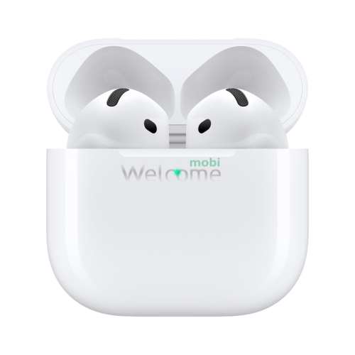 Наушники беспроводные AirPods 4 (chipset Jelly) с поддержкой беспроводной зарядки, белые, копия