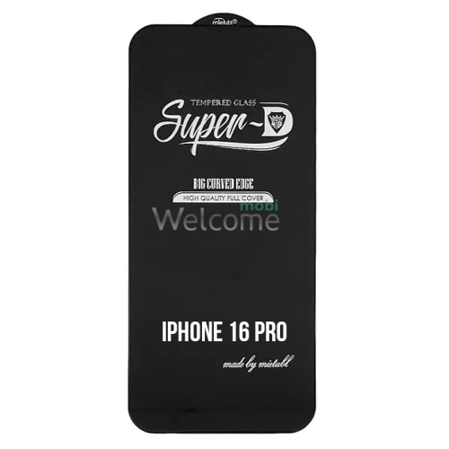 Скло iPhone 16 Pro Mietubl Super-D чорне, без упаковки
