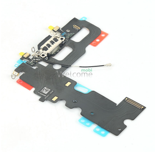 Шлейф iPhone 7 з роз`ємом зарядки та аудіо роз`ємом black