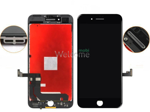 Дисплей iPhone 7 Plus в зборі з сенсором та рамкою black (On-cell)