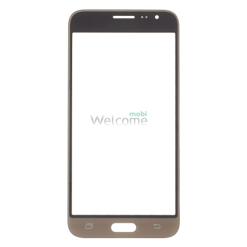 Скло корпусу Samsung J320 Galaxy J3 2016, з OCA-плівкою, gold (Original PRC)