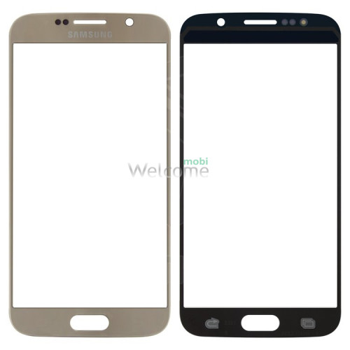 Скло корпусу Samsung G920 Galaxy S6 gold