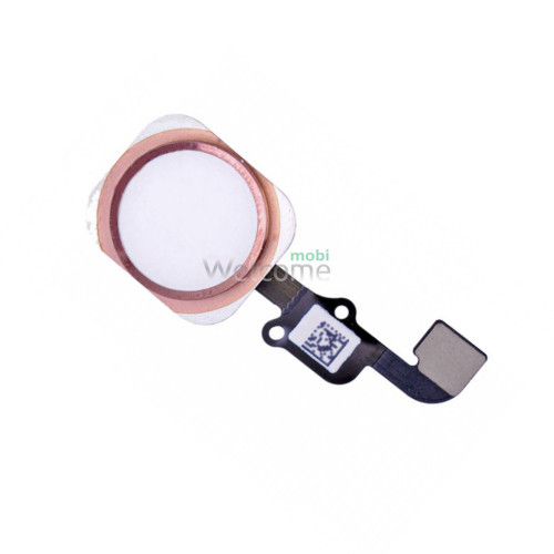 Шлейф iPhone 6S/iPhone 6S Plus кнопки Home (меню) rose gold, з пластиком