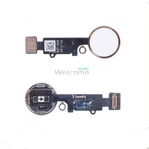Шлейф iPhone 7/iPhone 7 Plus кнопки Home (меню) silver, з пластиком