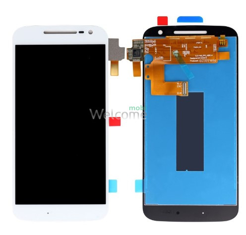 Дисплей Motorola XT1622 Moto G4/XT1621/XT1624/XT1625/XT1626 в зборі з сенсором white 