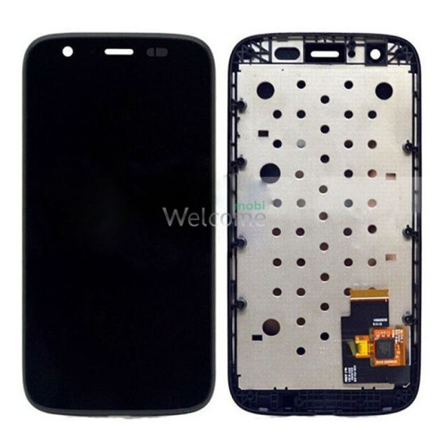 Дисплей Motorola XT1032 Moto G/XT1033/XT1036 в зборі з сенсором та рамкою black