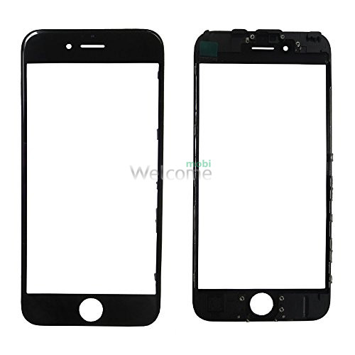 Скло корпусу iPhone 6 Plus з OCA-плівкою та рамкою black