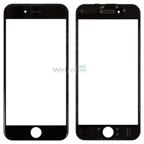 Стекло корпуса iPhone 6S с OCA-пленкой и рамкой black