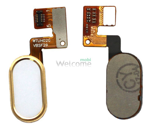 Шлейф Meizu M3 Note M681H (10pin) з кнопкою меню (Home) gold
