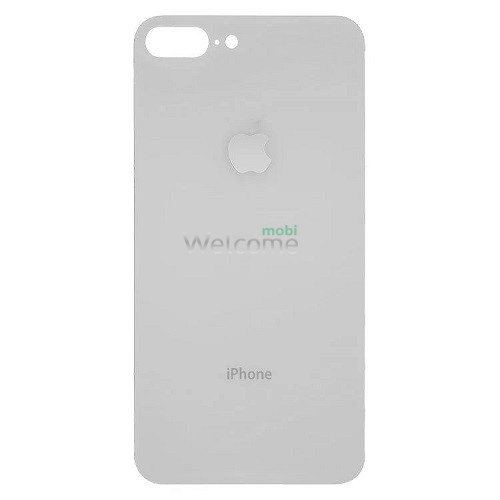 Задня кришка (скло) iPhone 8 Plus silver (big hole)