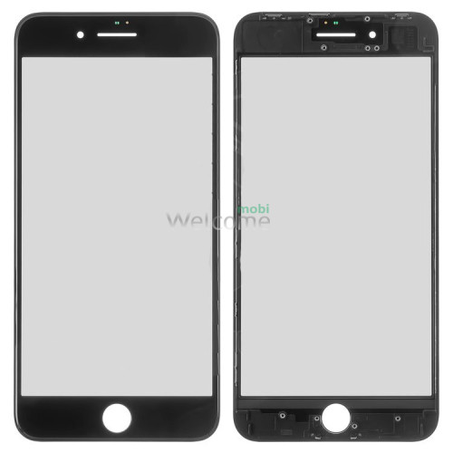 Стекло корпуса iPhone 8 Plus с OCA-пленкой и рамкой black