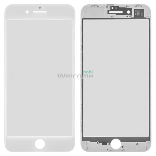 Стекло корпуса iPhone 8 Plus с OCA-пленкой и рамкой white